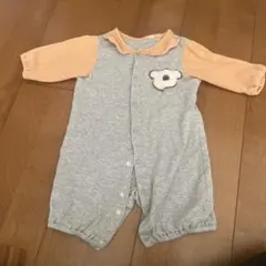 クマ刺繍ロンパース 50-70cm