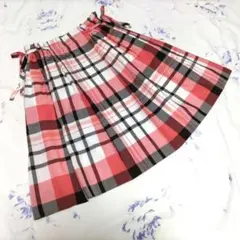 新品未使用　BURBERRY　BLUE LABEL　赤　リボン　ノバチェック