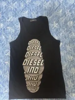 DIESEL タンクトップ ブラック ロゴプリントのサムネイル