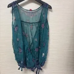 お値下げ！チャイハネ アミナコレクション シースルー 花柄ノースリーブチュニックのサムネイル