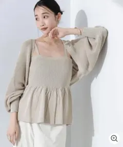 ペプラムキャミソール＋ボレロセット