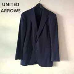 美品 ユナイテッドアローズ ストライプジャケット ネイビー