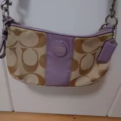 COACH ショルダーバッグ ベージュ/パープル