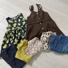 子供服 ワンピース パンツ サロペット 100cm 7点セット