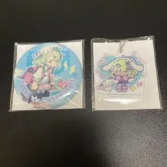ゼンゼロ×サンリオ　GiGO ・缶バッジ ・アクリルボールチェーン 2点セット