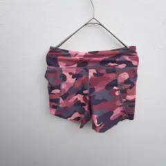 OLD NAVY BIKE SHORT Lピンクカモフラージュ ランニングパンツ