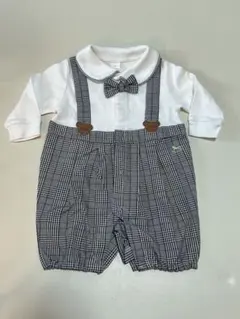 フォーマル　ロンパース・カバーオール 70cm チェック柄　バースデー