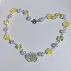 黄色 ウィッシュコア ネックレス 星 クローバー 森ガール フェアリーグランジ