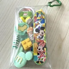 ガチャ詰めポーチ　ミッキー　緑系