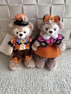 ダッフィー　シェリーメイ　ぬいぐるみバッジ　ハロウィン 2017 タグ付き