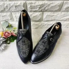 極美品 PEDALA✨ペダラ 24.5cmEE ギンガムチェック ローファー