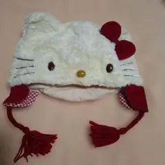★激レア！　ハローキティ　フェイス型帽子　パイル地　アミューズメント景品　被り物