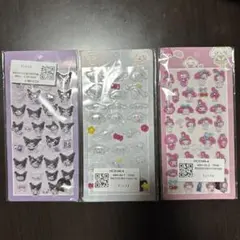 サンリオ風 クロミ シナモン マイメロ 立体 3D ぷくぷく シール 3枚