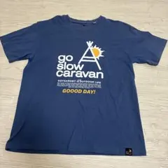 go slow caravan ゴースローキャラバン 半袖Tシャツ ネイビー　Mのサムネイル