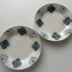 madu 花柄 陶磁器皿 2枚セット
