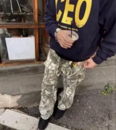 リアルツリー ミリタリー 迷彩柄 カーゴパンツ ワイド カモフラ パンツ ラス1