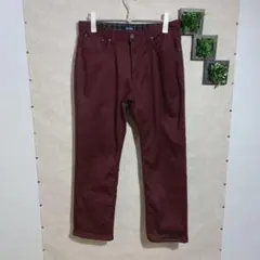 Navy(34インチ)カジュアルパンツ　裏毛パンツ　ストレート　メンズ