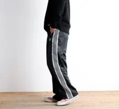 【美品】 Needles トラックパンツ ブラック×ホワイト