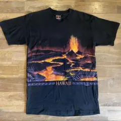 1992年製 USA製 アメリカ製 シングルステッチ 火山 両面プリントTシャツのサムネイル