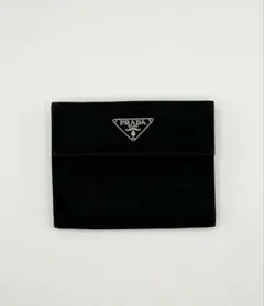 【PRADA】極美品☆ナイロン 二つ折り財布　ブラック　レディース　メンズ