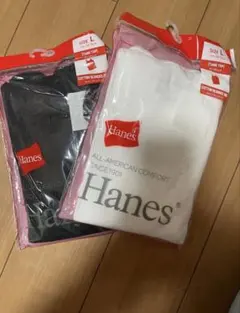 【新品】Hanes タンクトップ Lサイズ ホワイトブラックのサムネイル