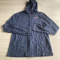 Hollister ネイビー フルジップパーカーL