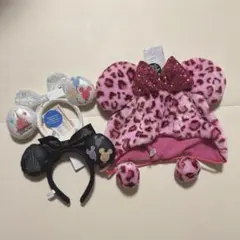 ディズニー　ファンキャップ　ミニー　カチューシャ　セット