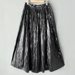 MAISON MARGIELA ナイロン プリーツスカート メゾンマルジェラ 黒のサムネイル