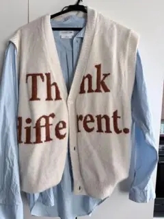 Think different. メッセージニットベスト