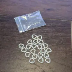 ハート型 パールパーツ ネイルパーツ アクセサリー用パーツ 21個