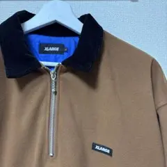 X-LARGE キルティングハーフジップ　トレーナー