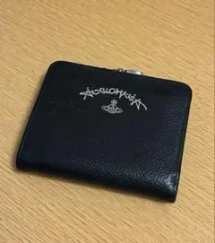 美品☆ヴィヴィアンウエストウッド アングロマニア がま口 二つ折り財布 希少 黒