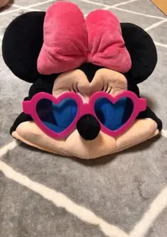 ミニーマウス ぬいぐるみ帽子 ハートサングラス付　パルパルーザ等でも