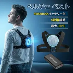 ペルチェベスト 冷却ジャケット ファン付 40000mAhバッテリー付き