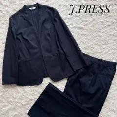 J.PRESS セットアップスーツ ノーカラージャケット ネイビー 手洗可M相当のサムネイル