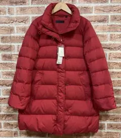 ユニクロ 新品未使用品 ダウンコート ミドル丈 赤 フード無し