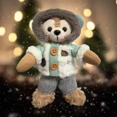 新品タグ付き　ダッフィー　ぬいぐるみバッジ　シークレットオブスノーウィーデイ