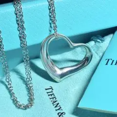 ティファニー　ロングチェーン　ラージ　オープンハート　ネックレス　Tiffany