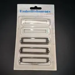 【未使用品】ネームプレート5個(白×2黒×3)セット