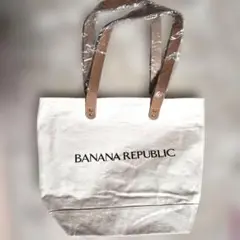 【新品未使用】BANANA REPUBLIC キナリキャンバス&レザー トート