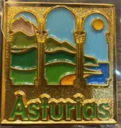 大阪万博スペインパビリオンAsturias エナメルピンバッジ非売品