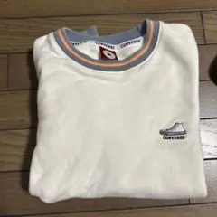 CONVERSE ホワイト クルーネック トレーナー