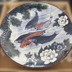 黒松に牡丹 五匹の鯉 12号大皿 飾り皿 勢州窯 ビンテージ - メルカリ