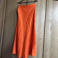UNITED ARROWS オレンジ フレアスカート 38