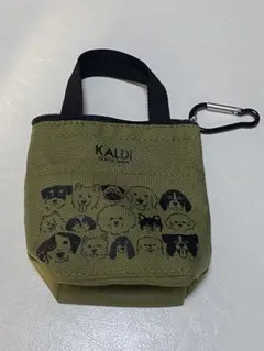 KALDI 犬の日　ミニバッグ カラビナ付き