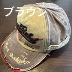 最安値★大人気★茶 新品メンズ 帽子 キャップ ダメージ カジュアル アメカジ