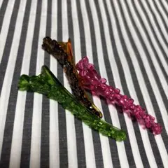 カラフル花モチーフヘアピン6個セット