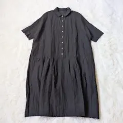 未使用 YAMMA ヤンマ産業 リネン100 ロングモモンガワンピース
