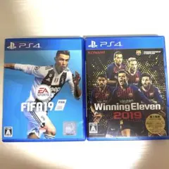 プレステ4 「FIFA19」「ウイニングイレブン2019」2点セット