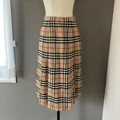 Burberrys プリーツスカート ノバチェック ベージュ